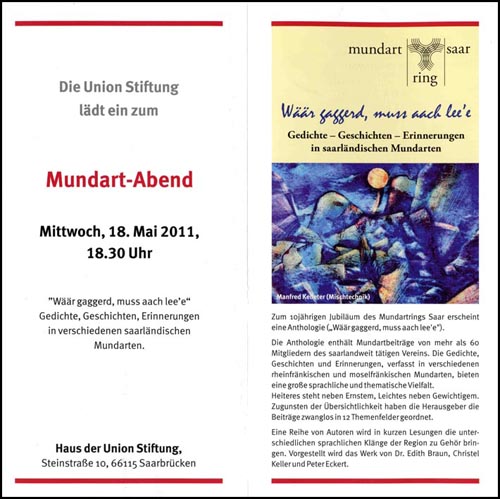 Einladung Union Stiftung