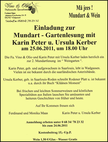 Weingartenlesung