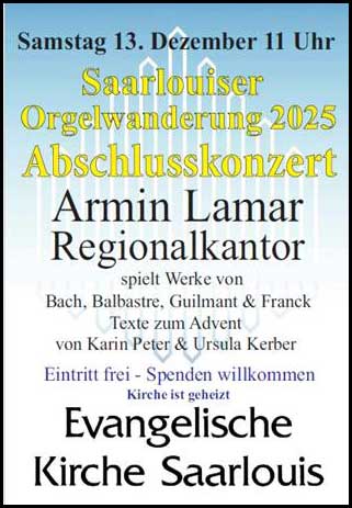 Saarlouis Orgelwanderung 2025